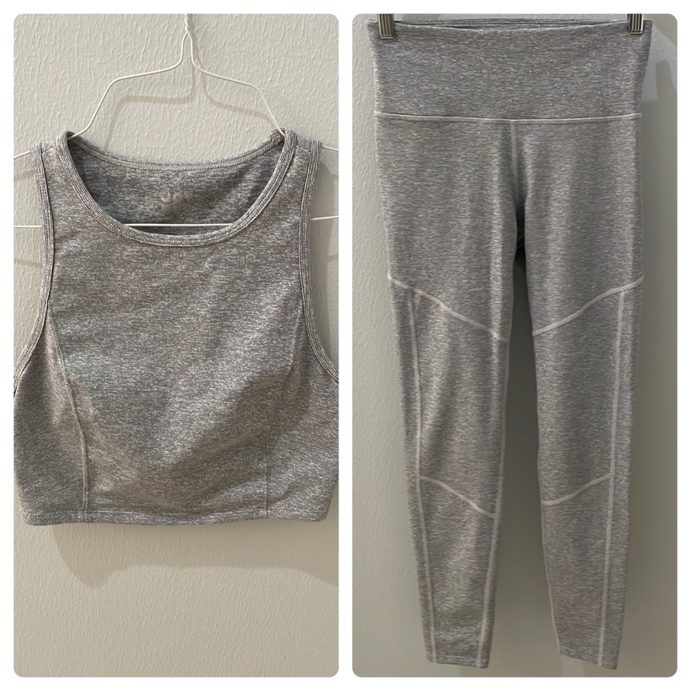 JoyLab Grey Silver Women’s Workout Top (med) and Pants (small)